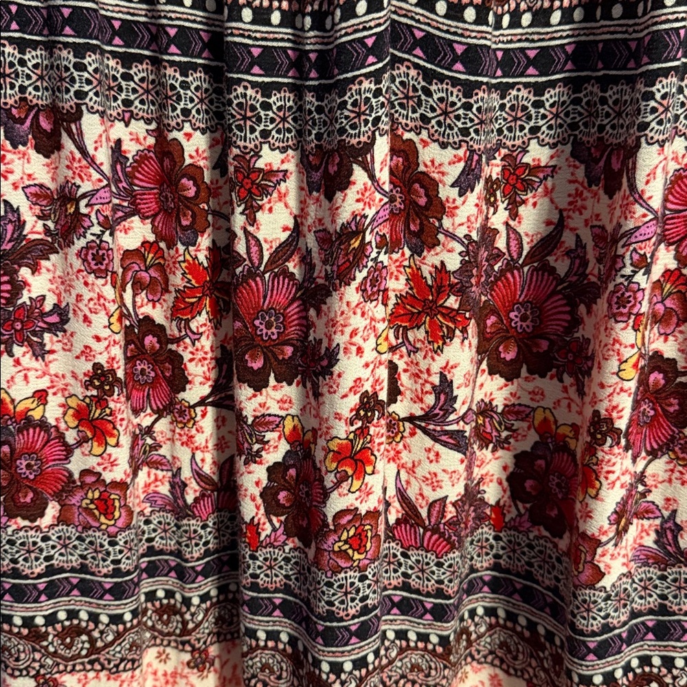 Flying Tomato Boho Festival Maxi Dress~Floral Crochet Waist~Anthro Style~ Small - Picture 12 of 16